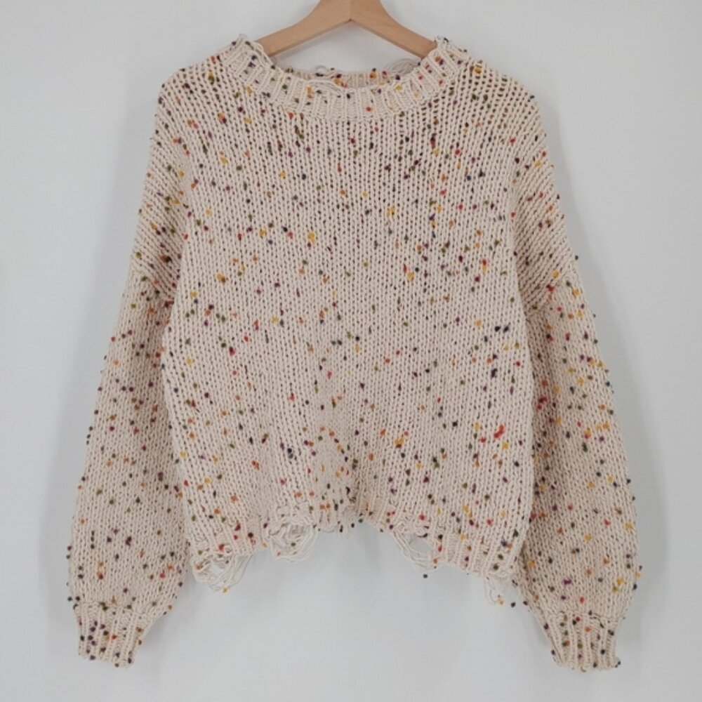 Kye Mi Distressed Knit Sweater